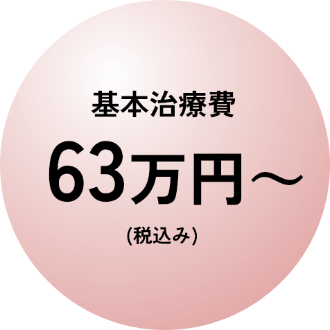 基本治療費63万円~(税込み)